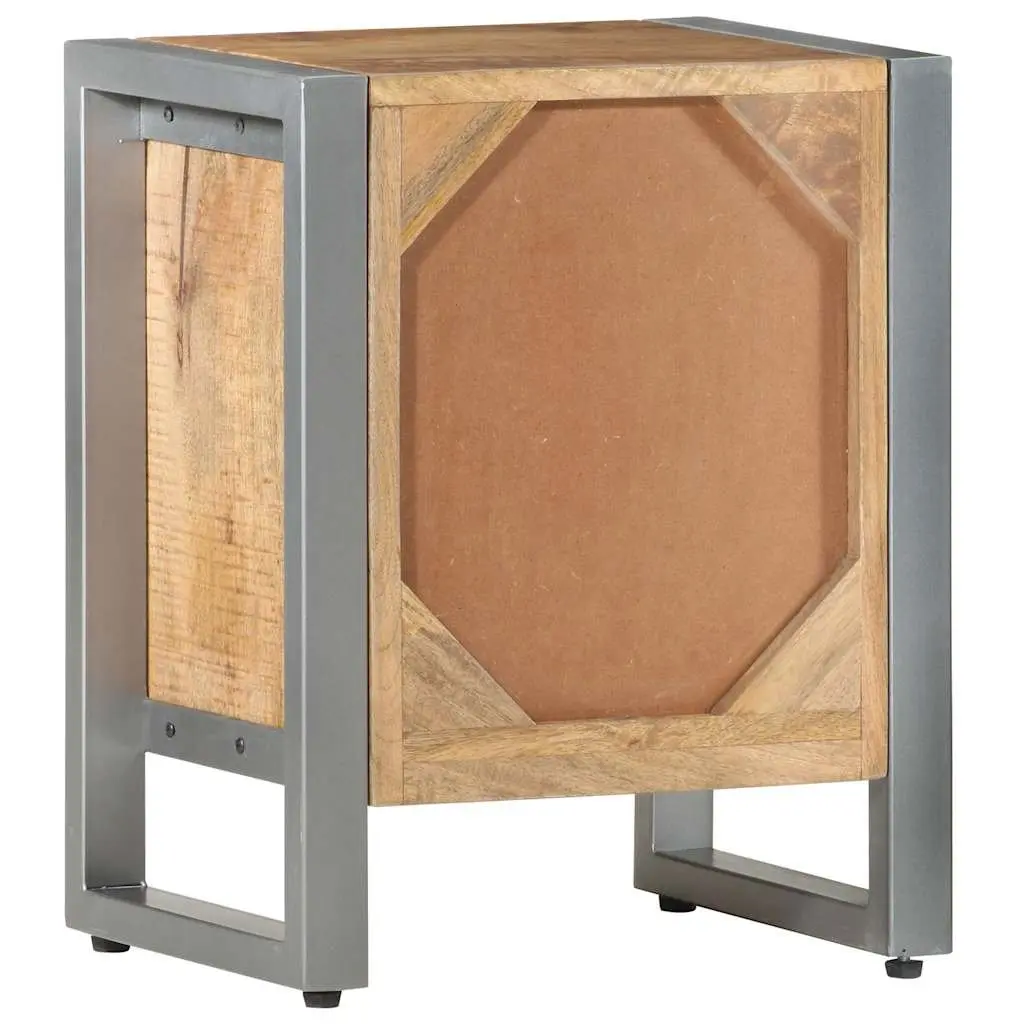 Bedside Cabinet Nightstand Side Table 40x30x50 cm Rough Mango Wood