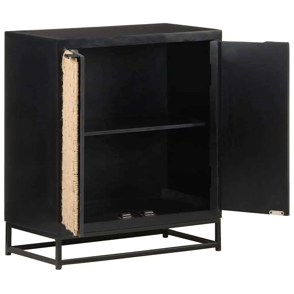 Sideboard 60x35x70 cm Solid Mango Wood Storage Cabinet Two Doors Industrial