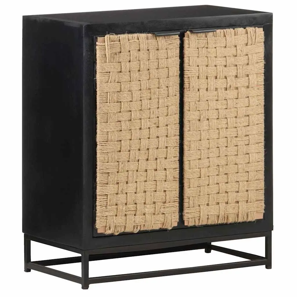 Sideboard 60x35x70 cm Solid Mango Wood Storage Cabinet Two Doors Industrial