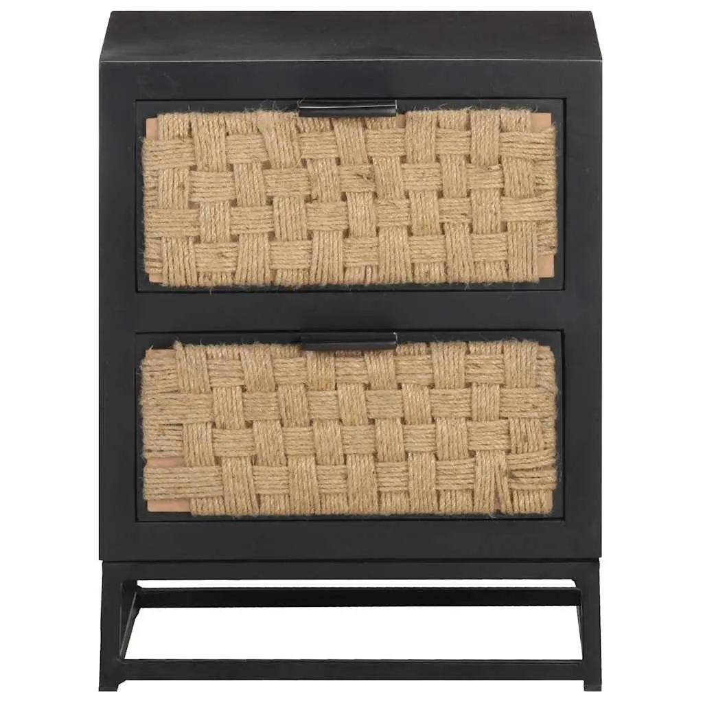 Bedside Cabinet 40x30x50 cm Two Drawer Nightstand Side Table Wood Storage