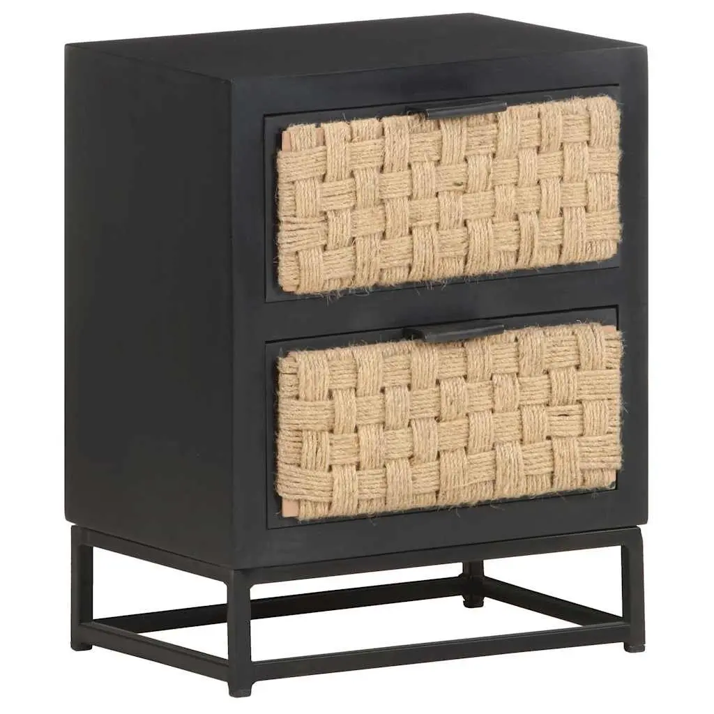 Bedside Cabinet 40x30x50 cm Two Drawer Nightstand Side Table Wood Storage