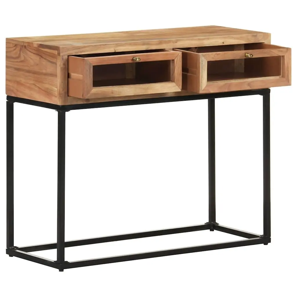 Console Table Entryway 90x35x76 cm Solid Acacia Wood with Drawers