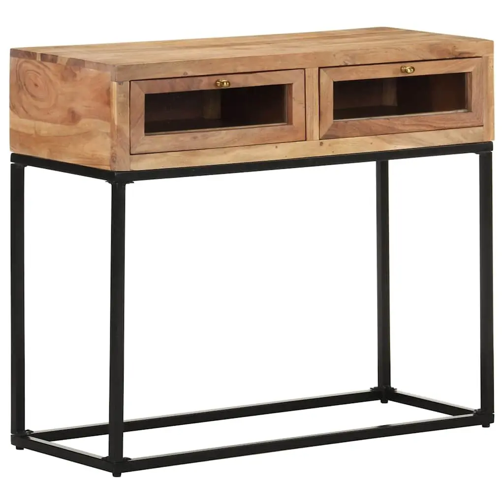 Console Table Entryway 90x35x76 cm Solid Acacia Wood with Drawers
