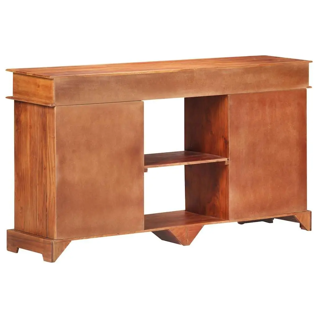 Sideboard for Living Room 135x35x75cm Solid Acacia Wood Brown Storage Cabinet 2 Doors 3 Drawers