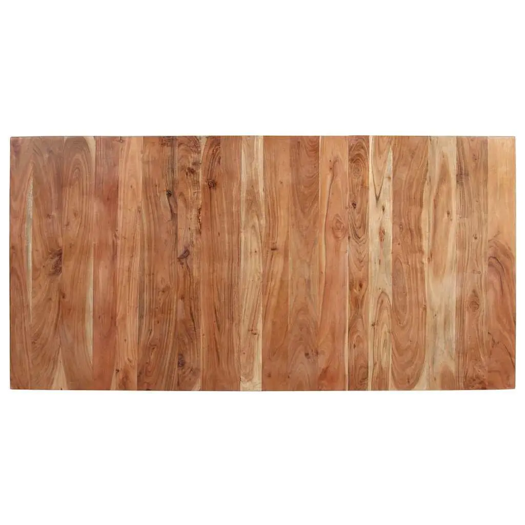 Dining Table Kitchen 160x80x76 cm Solid Acacia Wood Black
