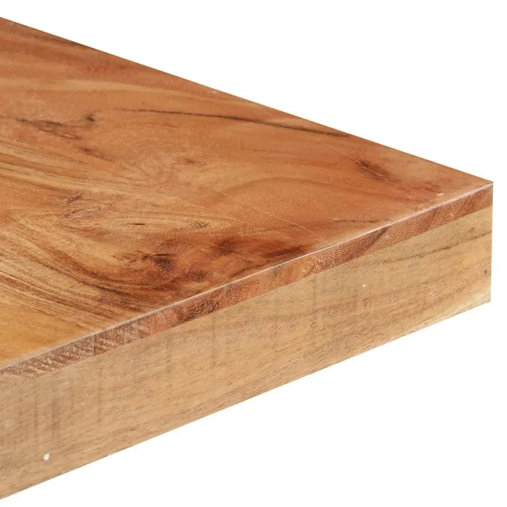 Dining Table Kitchen 160x80x76 cm Solid Acacia Wood Black