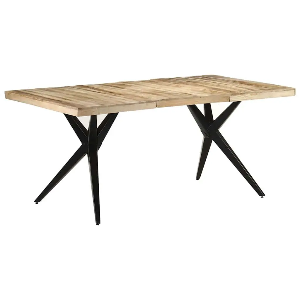 Dining Table Kitchen Mango Wood Brown Wooden Furniture 180x90x76 cm