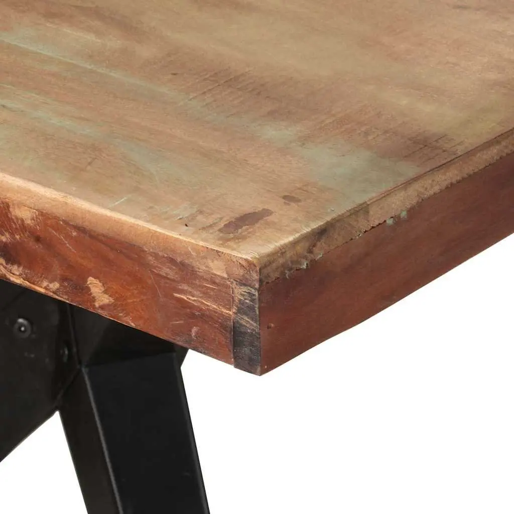 Dining Table 200x90x76cm Solid Reclaimed Wood Kitchen Furniture White