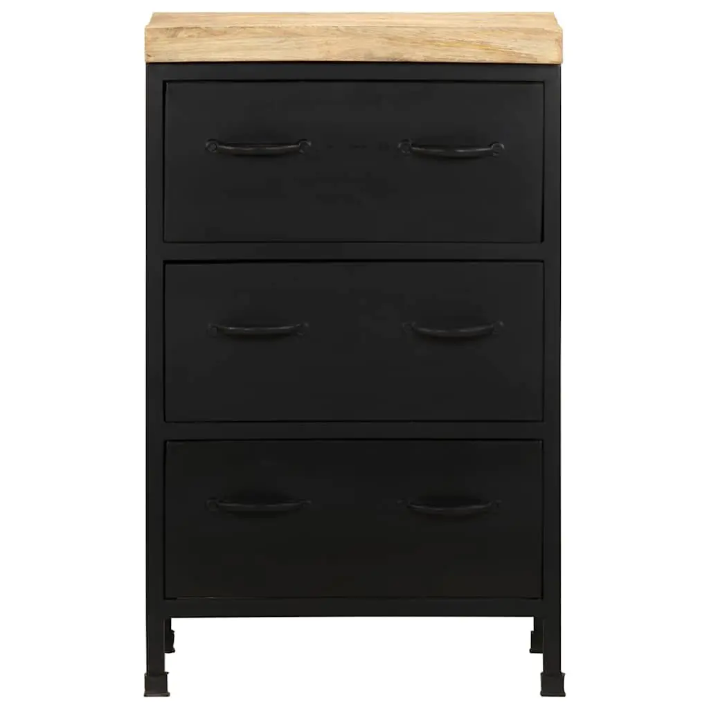 Sideboard Storage Cabinet for Home 47x35x76 cm Brown with 3 Drawers Rustic Wood