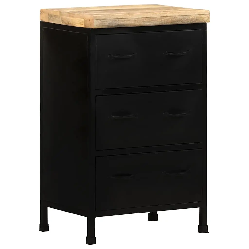 Sideboard Storage Cabinet for Home 47x35x76 cm Brown with 3 Drawers Rustic Wood