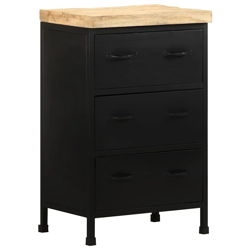 Sideboard Storage Cabinet for Home 47x35x76 cm Brown with 3 Drawers Rustic Wood