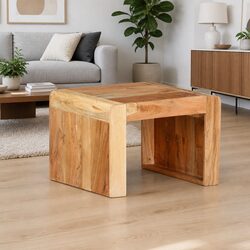 Dimensions and Features of Acacia Wood Side Table