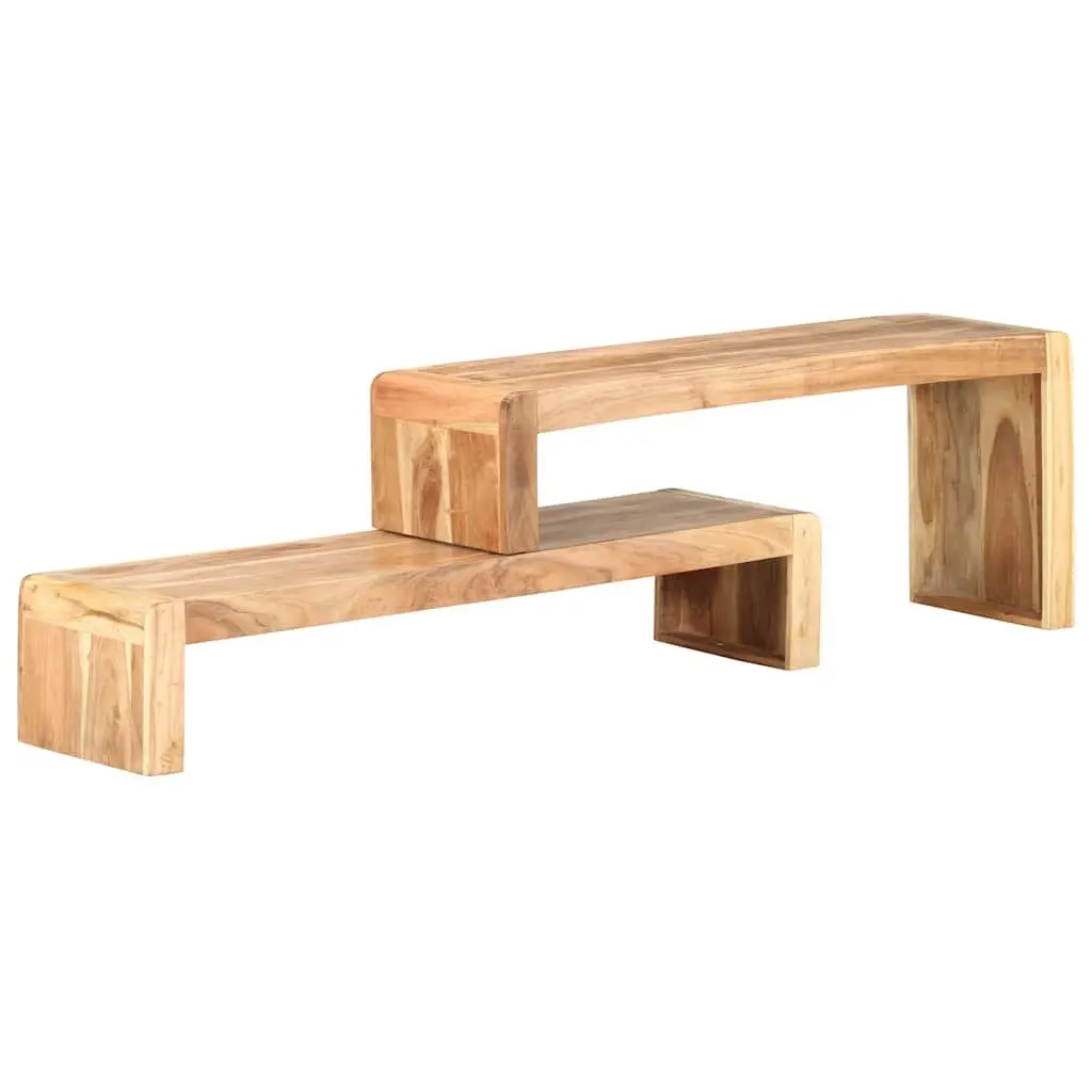 TV Cabinet Living Room 2 Piece Solid Wood Industrial Style Storage Unit