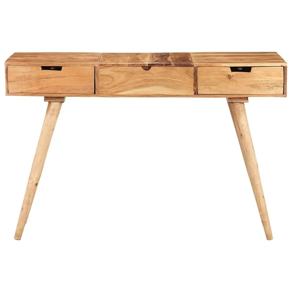 Dressing Table with Mirror Solid Wood Bedroom Vanity Storage Drawers 112x45x76cm