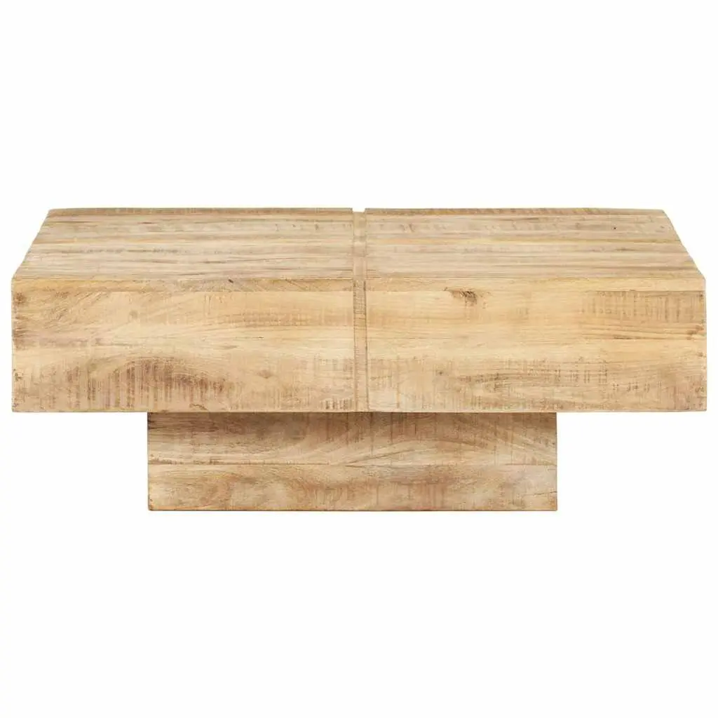 Coffee Table 80x80x28 cm Solid Mango Wood Living Room Accent Furniture Brown