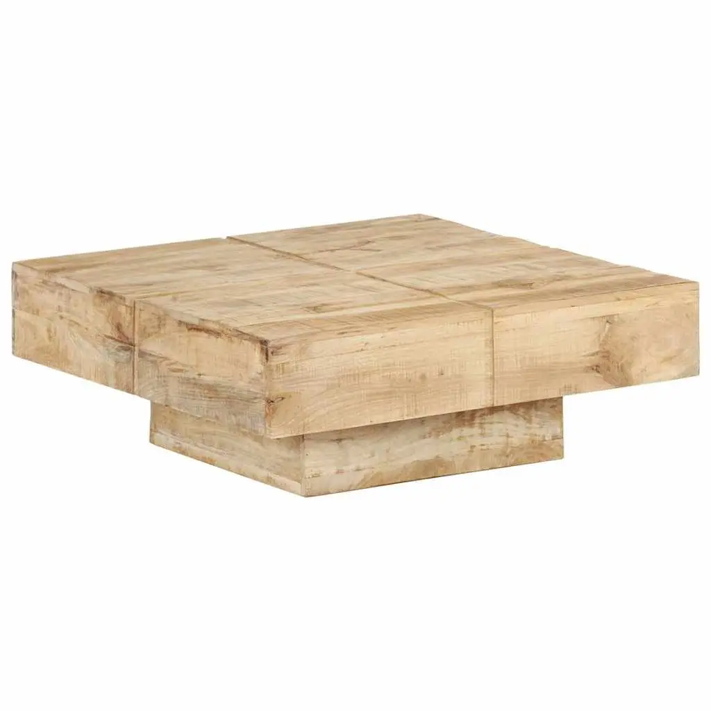 Coffee Table 80x80x28 cm Solid Mango Wood Living Room Accent Furniture Brown