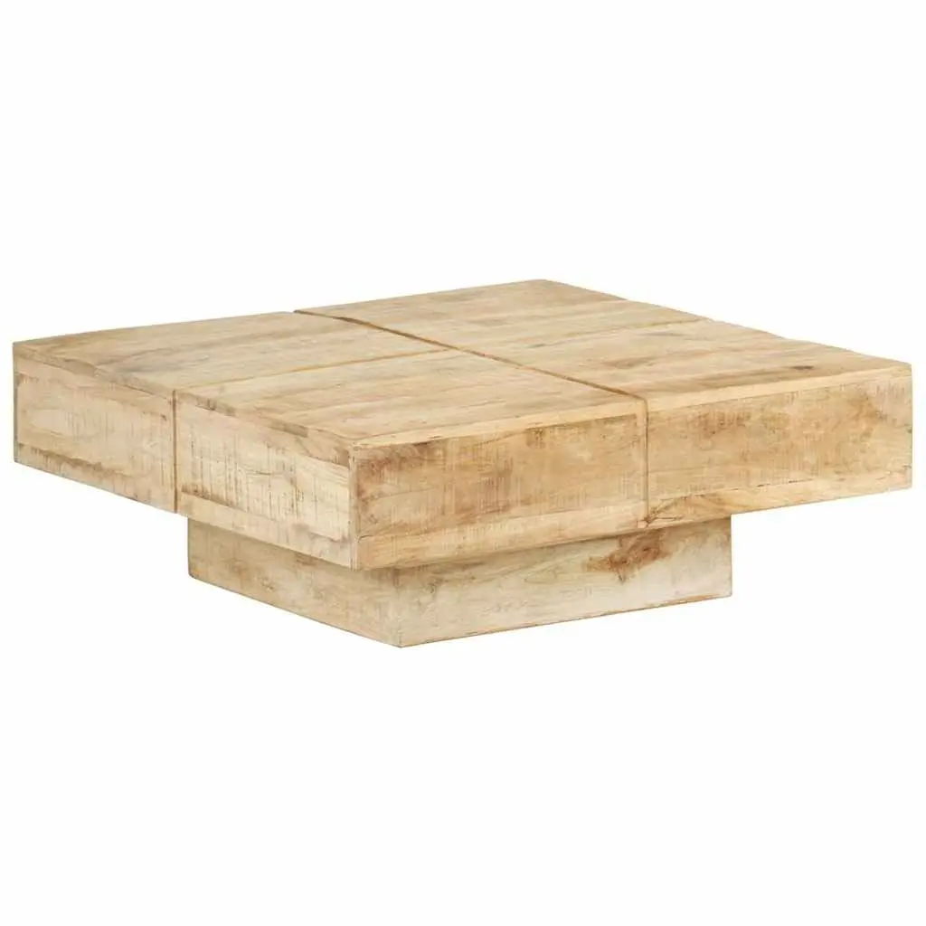 Coffee Table 80x80x28 cm Solid Mango Wood Living Room Accent Furniture Brown