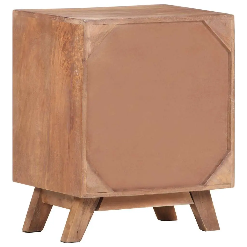 Bedside Cabinet Bedroom 40x30x50 cm Solid Mango Wood Nightstand Drawer Shelf Brown
