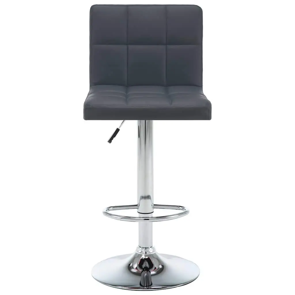Bar Stools Grey Set 2 pc Modern Chair Footrest Gas Lift Adjustable Height