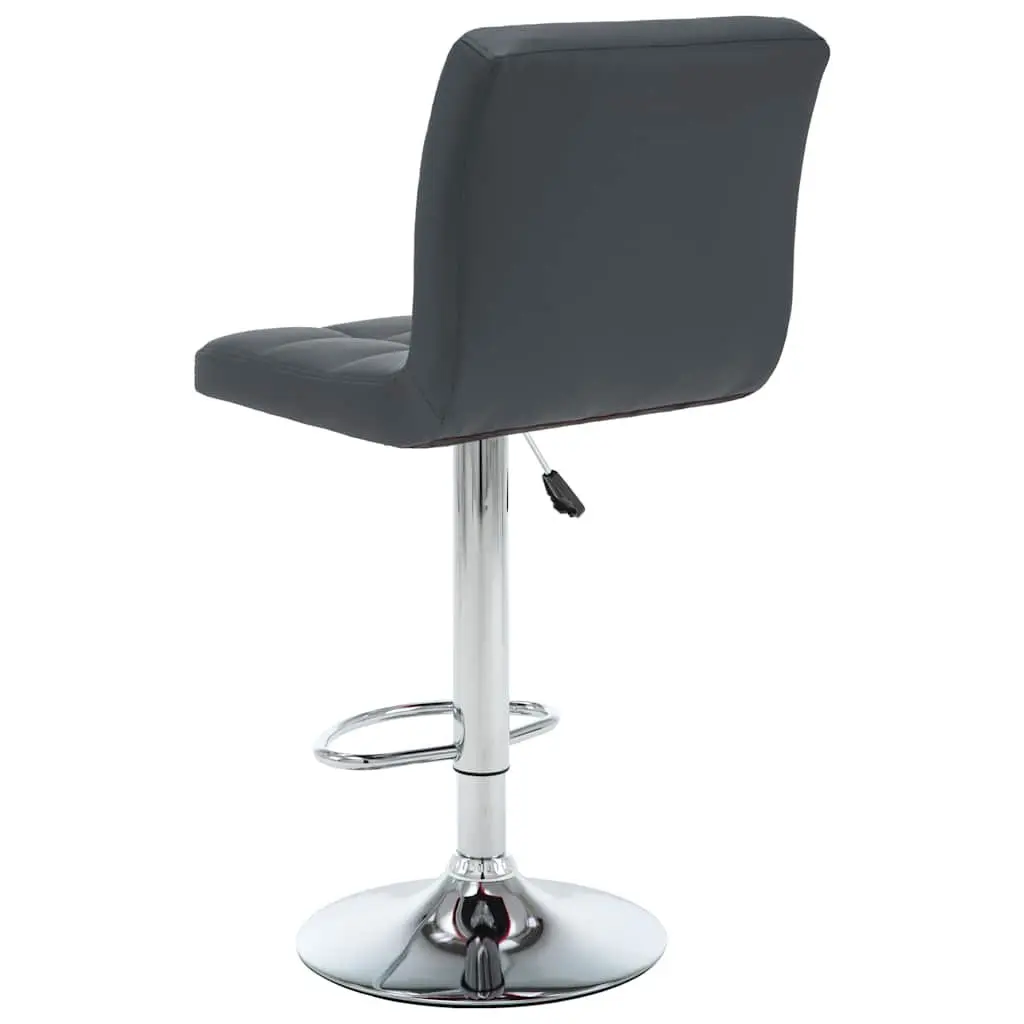 Bar Stools Grey Set 2 pc Modern Chair Footrest Gas Lift Adjustable Height