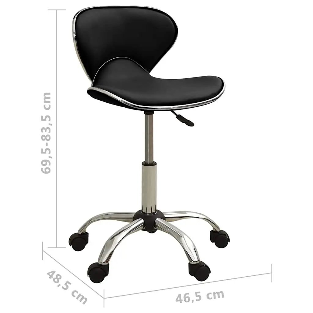 Salon Spa Stool Black Swivel Chair Height Adjustable Five Wheels Mobility