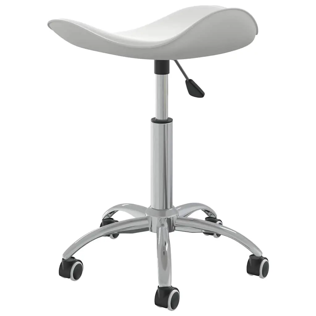 White Height Adjustable Salon Spa Stool
