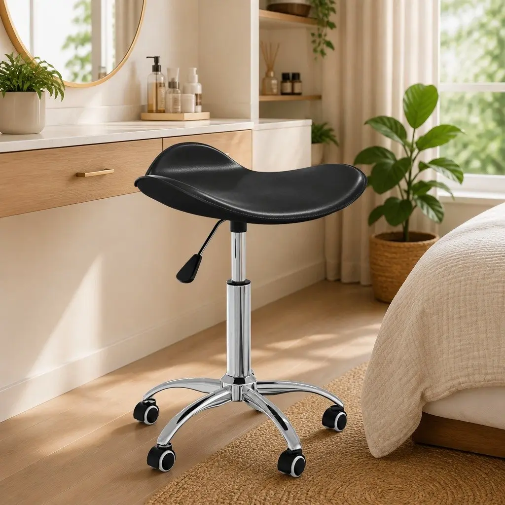 Salon Spa Stool in Black