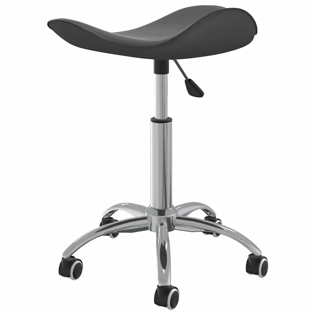 Salon Spa Stool Swivel Height Adjustable Work Seating Grey Faux Leather Wheels