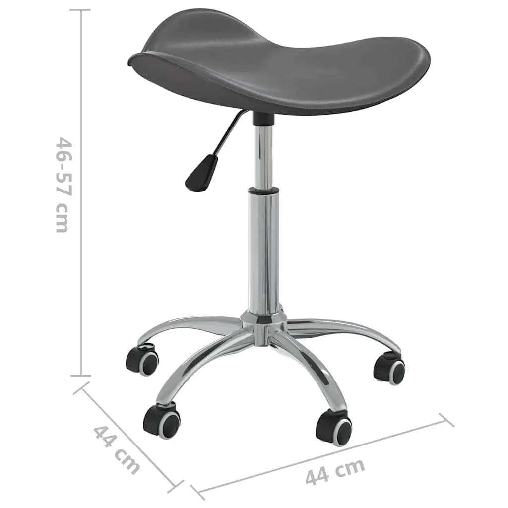 Salon Spa Stool Swivel Height Adjustable Work Seating Grey Faux Leather Wheels