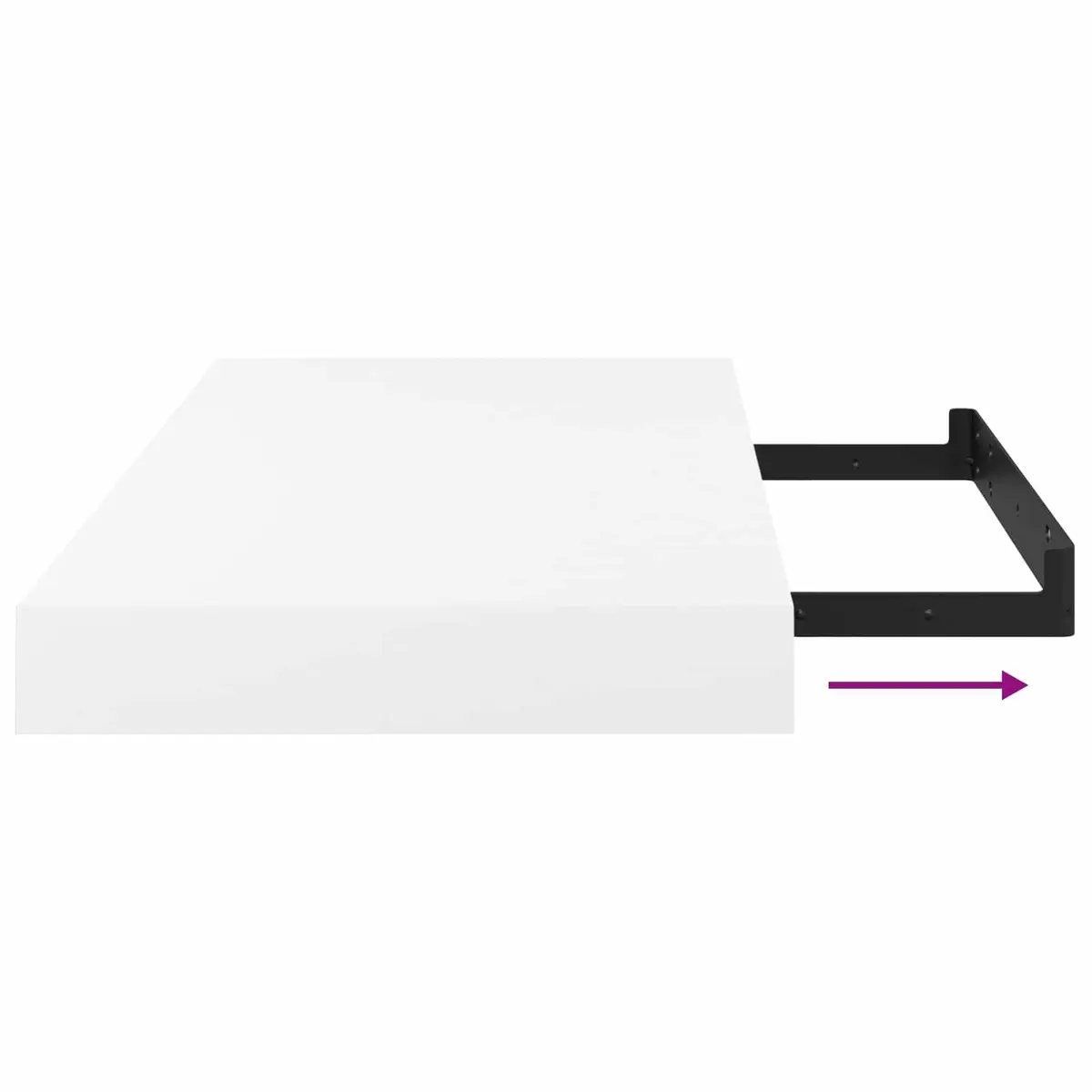 White Floating Wall Shelf Display
