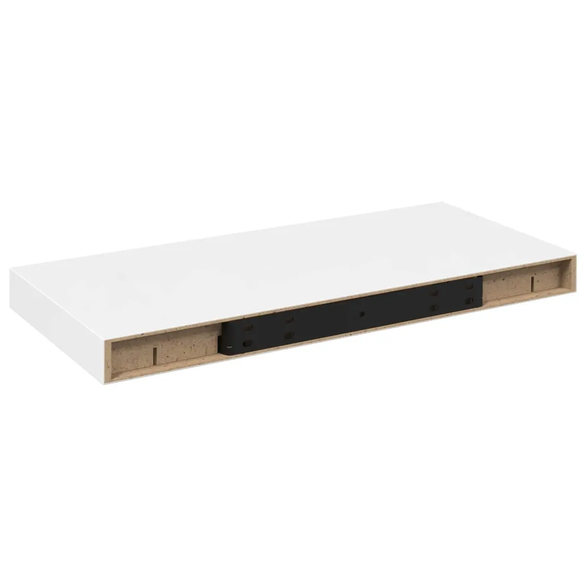 Floating Wall Shelves Home Decor Storage High Gloss White 50 x 23.5 x 3.8 cm 2 Piece