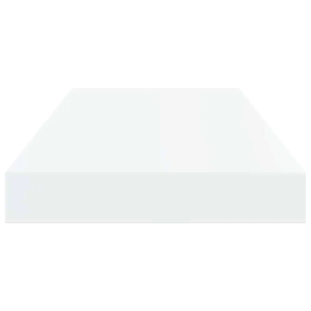 Floating Wall Shelves Home Decor Storage High Gloss White 50 x 23.5 x 3.8 cm 2 Piece