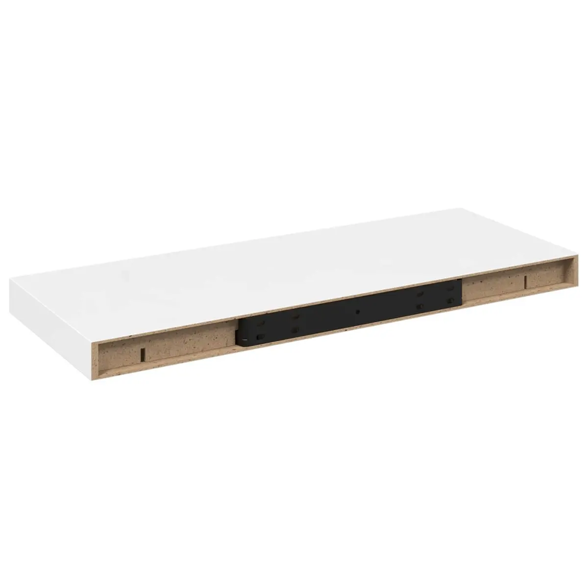 Floating Wall Shelf White High Gloss Display Ledge Storage Organizer Home Decor