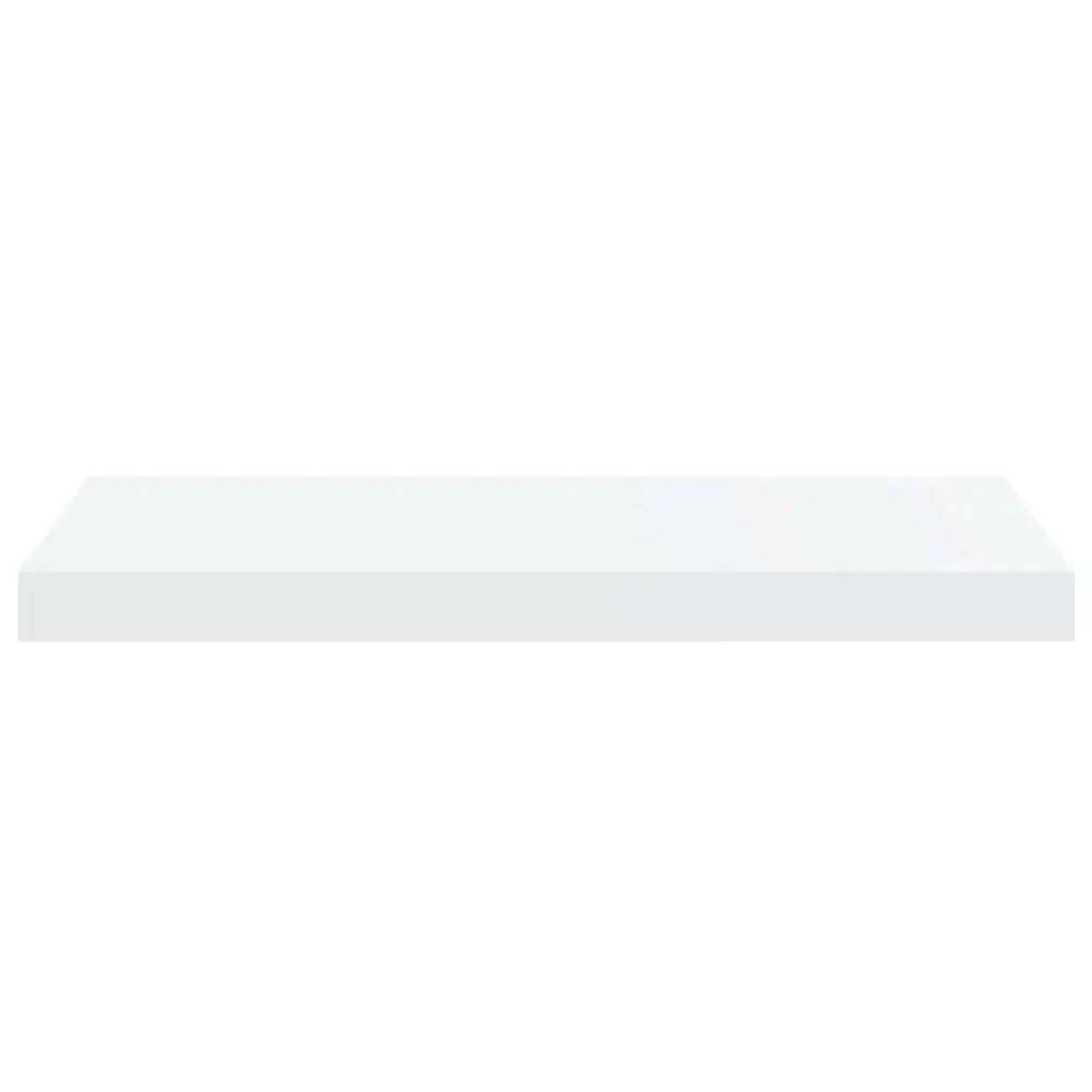 Floating Wall Shelves for Home Decor 60 x 23.5 x 3.8 cm High Gloss White 2 Piece