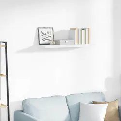 White Floating Shelf: 80 x 23.5 x 3.8 cm, Honeycomb MDF