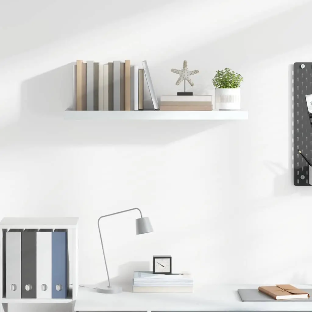 Floating Wall Shelf for Home Decor 80 x 23.5 x 3.8 cm White