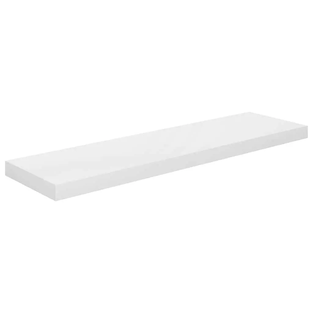 Wall Shelf High Gloss White Floating Display Ledge MDF Home Storage Organiser