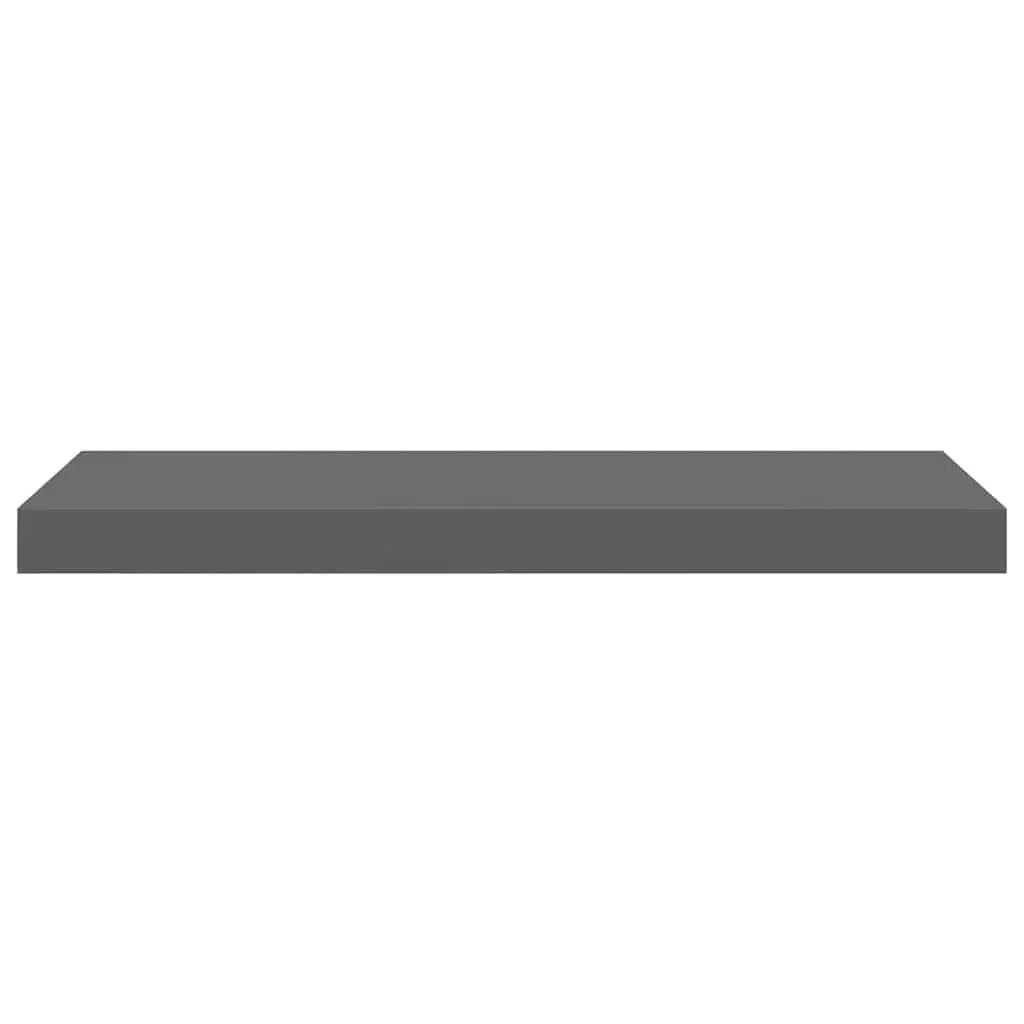 Wall Shelf Floating Display Grey Honeycomb MDF Metal Frame Home Decor Storage 60 x 23.5 x 3.8 cm