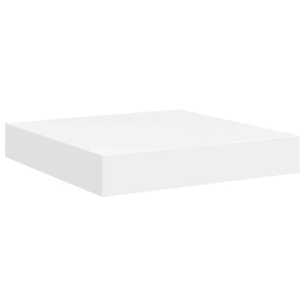 White Floating Wall Shelf Display Ledge Invisible Mount MDF Honeycomb Frame