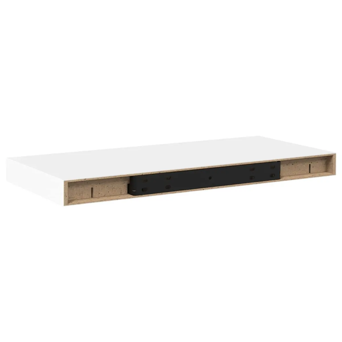 Floating Wall Shelves 4 Piece Set White Display Rack Home Storage Organizer
