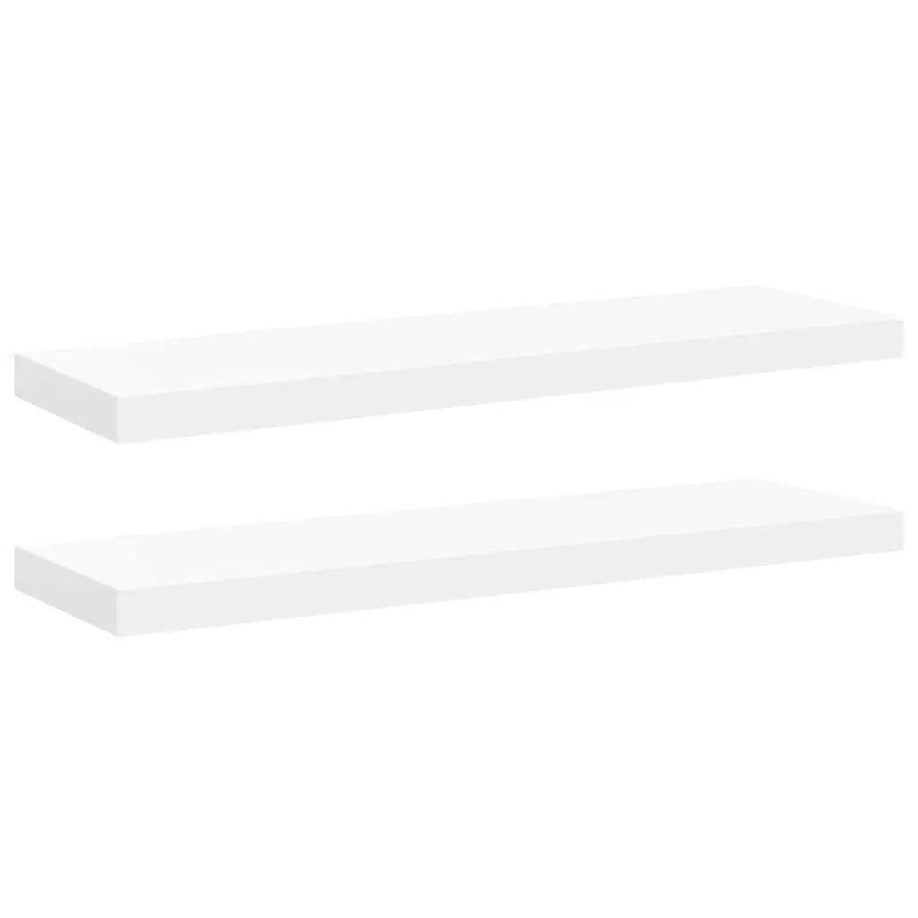Floating Wall Shelves, 80x23.5x3.8 cm, 2 Pieces White