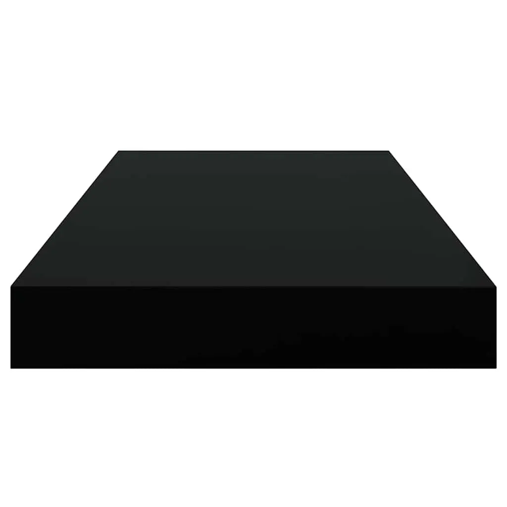 Floating Wall Shelf Black Display Ledge Storage Organizer Home Decor MDF