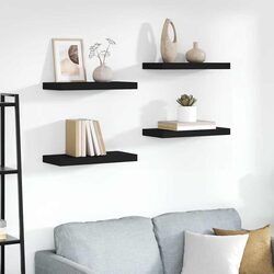 Specifications of 4 pcs Black Floating Wall Shelves Set