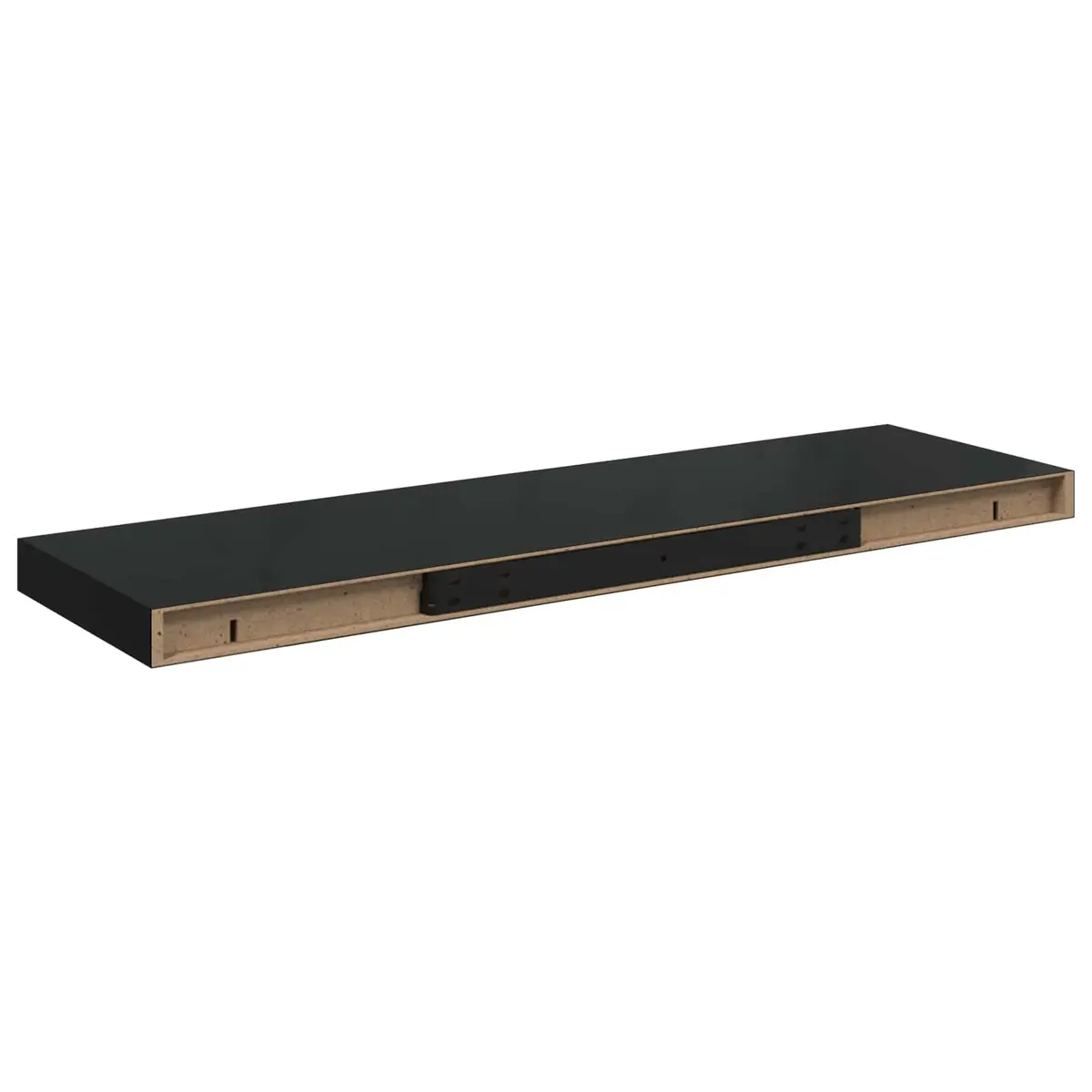 Floating Wall Shelf Black Display Ledge Storage Organizer Home Decor 80x23.5cm