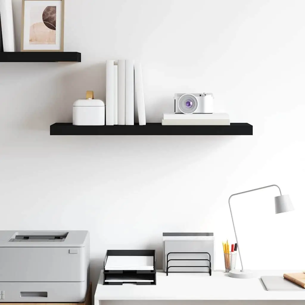 Floating Wall Shelf Black Display Ledge Storage Organizer Home Decor 80x23.5cm