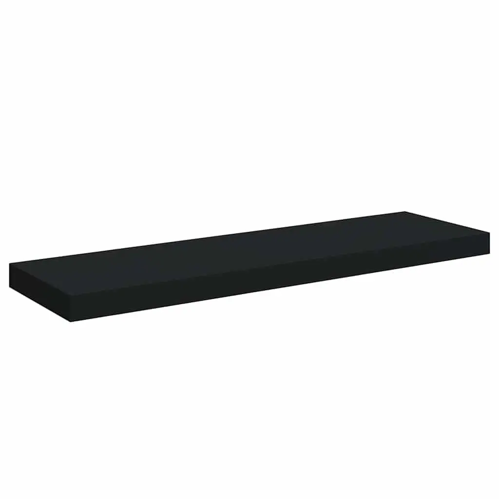 Floating Wall Shelves Home Decor 80x23.5x3.8 cm Black 2 Piece