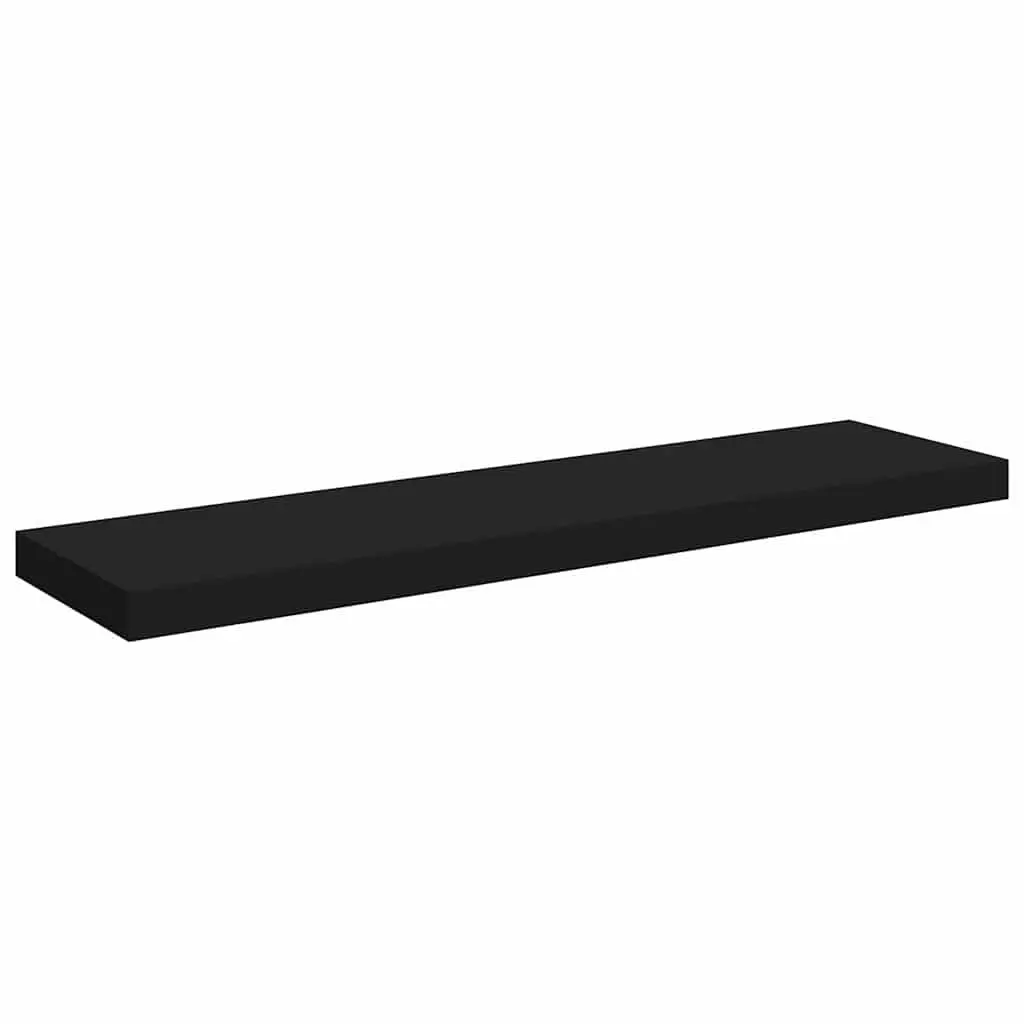 Floating Wall Shelves for Home Decor 90x23.5x3.8 cm Black 2 Piece