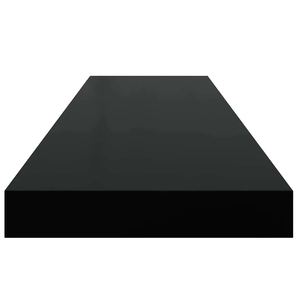 Floating Wall Shelves for Home Decor 90x23.5x3.8 cm Black 2 Piece
