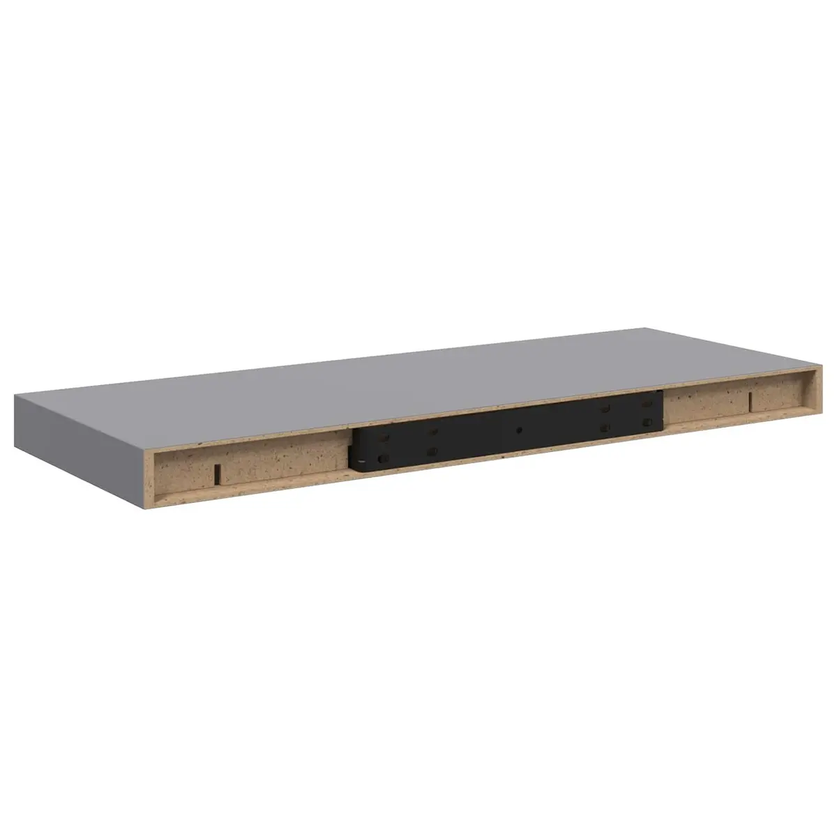 Floating Wall Shelf Grey Display Storage Ledge Home Decor Organizer