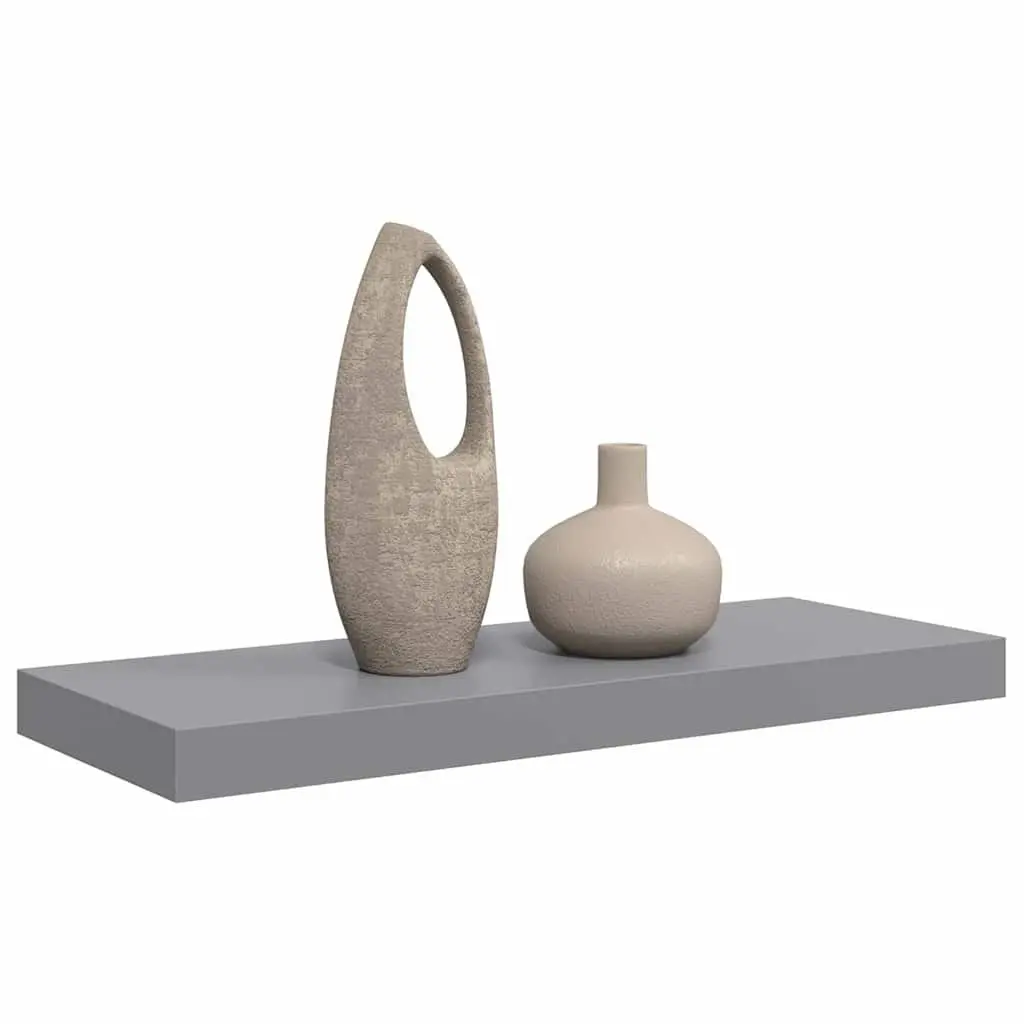 Floating Wall Shelf Grey Display Storage Ledge Home Decor Organizer